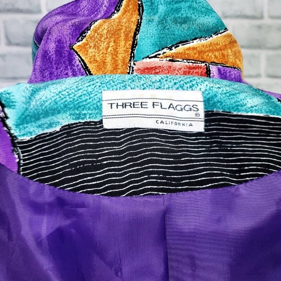 Vintage Multicolor Abstract Blazer - Picture 8 of 10